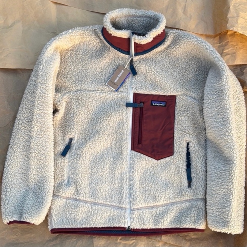 Men’s Classic Retro-X Patagonia Tan Beige Oatmeal Fleece Jacket sweatshirt Sz XL